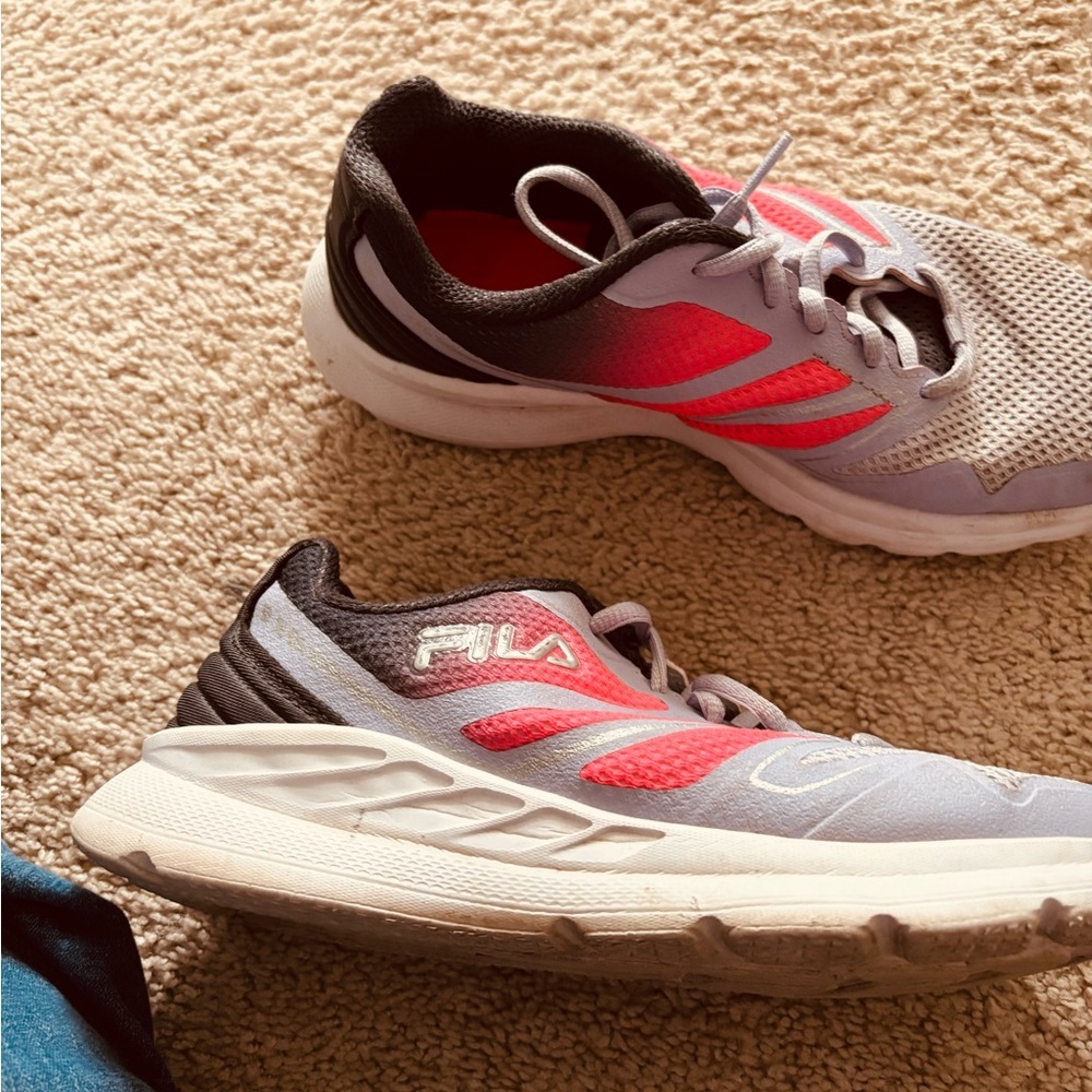 Fila Athletic Sneakers with Pink and Black Accents